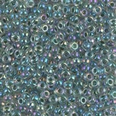 8/0 Miyuki Seed Beads - Lime Lined Crystal AB