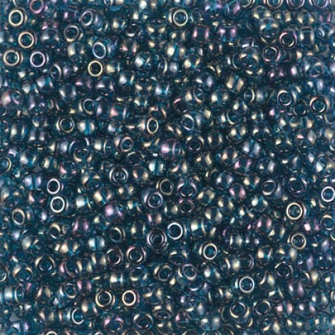 8/0 Miyuki Seed Beads - Montana Blue Gold Luster