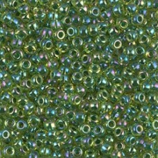 8/0 Miyuki Seed Beads - Green Lined Chartreuse AB - 20gm