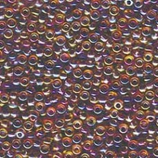 8/0 Miyuki Seed Beads - Berry Lined Light Topaz AB - 22gm
