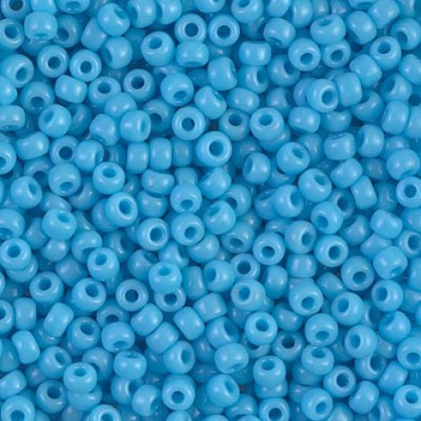 8/0 Miyuki Seed Beads - Opaque Turquoise Blue - 22gm