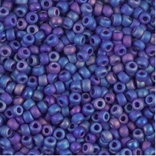 8/0 Miyuki Seed Beads - Matte Opaque Cobalt AB - 10gm
