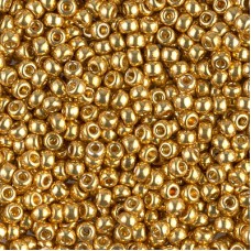 8/0 Miyuki Seed Beads - Galvanised Duracoat Gold - 20gm 