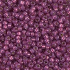 8/0 Miyuki Duracoat Seed Beads - Silver Lined Peony Pink - 22gm