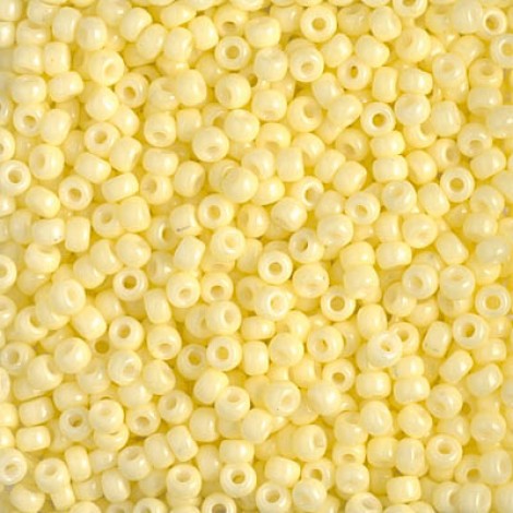 8/0 Miyuki Duracoat Seed Beads - Opaque Dyed Pale Yellow - 22gm 8/0 Miyuki Duracoat Seed Beads - Opaque Dyed Pale Yellow - 22gm