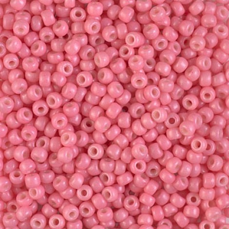8/0 Miyuki Duracoat Seed Beads - Opaque Dyed Bubblegum - 22gm 8/0 Miyuki Duracoat Seed Beads - Opaque Dyed Bubblegum - 22gm