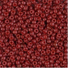 8/0 Miyuki Duracoat Seed Beads - Opaque Dyed Red - 22gm