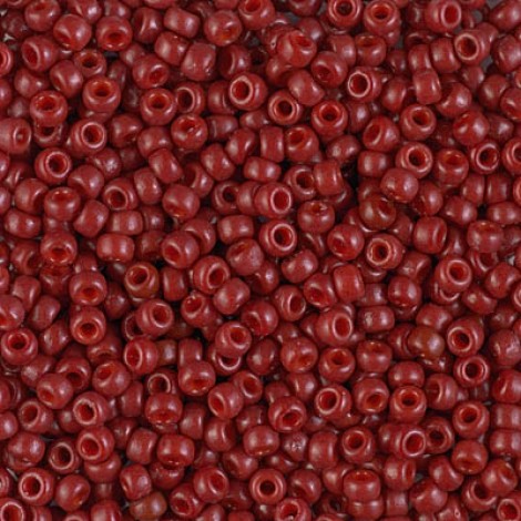 8/0 Miyuki Duracoat Seed Beads - Opaque Dyed Red - 22gm