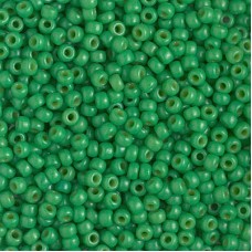 8/0 Miyuki Duracoat Seed Beads - Opaque Dyed Grass - 22gm