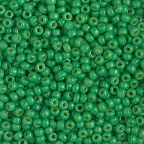 8/0 Miyuki Duracoat Seed Beads - Opaque Dyed Grass - 22gm