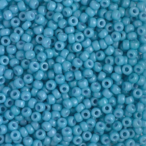8/0 Miyuki Duracoat Seed Beads - Opaque Dyed Aqua Blue - 22gm 8/0 Miyuki Duracoat Seed Beads - Opaque Dyed Aqua Blue - 22gm