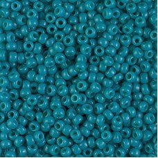 8/0 Miyuki Duracoat Seed Beads - Opaque Dyed Blue Green - 22gm