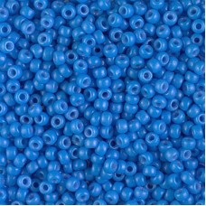 8/0 Miyuki Duracoat Seed Beads - Opaque Dyed Bright Blue - 22gm