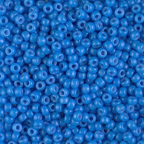 8/0 Miyuki Duracoat Seed Beads - Opaque Dyed Bright Blue - 22gm 8/0 Miyuki Duracoat Seed Beads - Opaque Dyed Bright Blue - 22gm