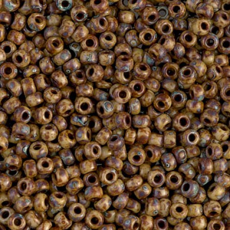 8/0 Miyuki Seed Beads - Picasso Brown Tan Matte - 22gm