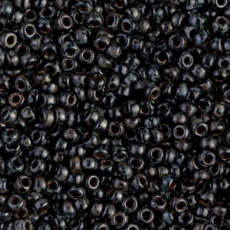 8/0 Miyuki Seed Beads - Black Picasso - 20gm