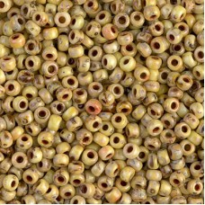 8/0 Miyuki Seed Beads - Picasso Canary Yellow Matte - 22gm