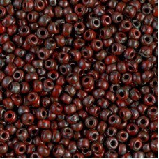 8/0 Miyuki Seed Beads - Picasso Red Garnet Matte - 22gm