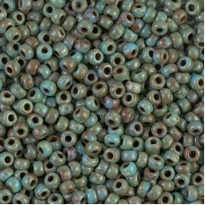 8/0 Miyuki Seed Beads - Seafoam Green Picasso