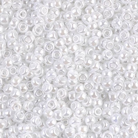 8/0 Miyuki Seed Beads - White Pearl Ceylon - 22gm 8/0 Miyuki Seed Beads - White Pearl Ceylon - 22gm