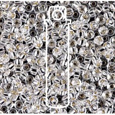 8/0 Miyuki Seed Beads - Silver Lined Crystal - 20gm