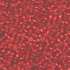 8/0 Miyuki Seed Beads - Silver Lined Flame Red - 22gm