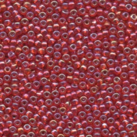 8/0 Miyuki Seed Beads - Silver Lined Flame Red AB - 22gm 8/0 Miyuki Seed Beads - Silver Lined Flame Red AB - 22gm