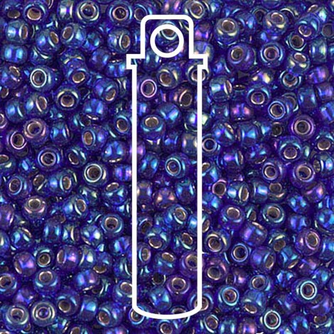 8/0 Miyuki Seed Beads - Silver Lined Cobalt AB - 22gm 8/0 Miyuki Seed Beads - Silver Lined Cobalt AB - 22gm