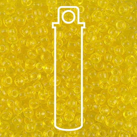 8/0 Miyuki Seed Beads - Transparent Yellow - 22gm 8/0 Miyuki Seed Beads - Transparent Yellow - 22gm
