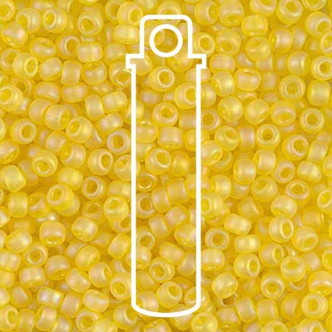 8/0 Miyuki Seed Beads - Matte Transparent Yellow AB - 22gm