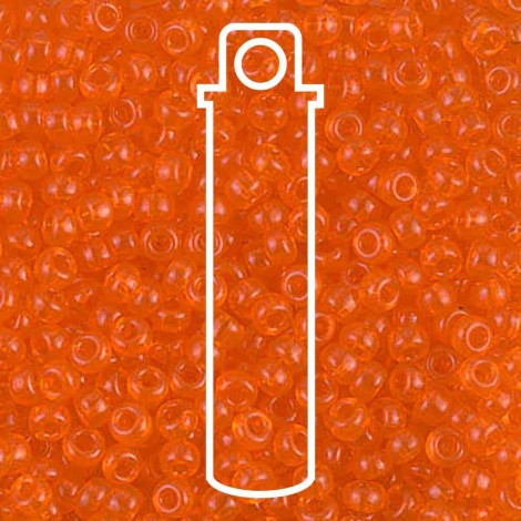 8/0 Miyuki Seed Beads - Transparent Orange - 22gm 8/0 Miyuki Seed Beads - Transparent Orange - 22gm