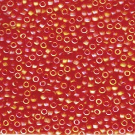 8/0 Miyuki Seed Beads - Matte Transparent Orange AB - 22gm