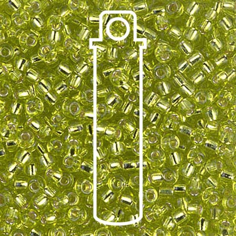 8/0 Miyuki Seed Beads - Silver Lined Chartreuse - 22gm