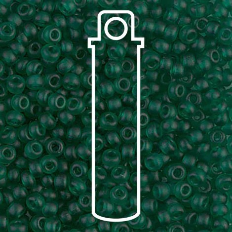 8/0 Miyuki Seed Beads - Matte Transparent Emerald - 22gm 8/0 Miyuki Seed Beads - Matte Transparent Emerald - 22gm