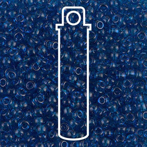 8/0 Miyuki Seed Beads - Transparent Capri Blue - 22gm 8/0 Miyuki Seed Beads - Transparent Capri Blue - 22gm