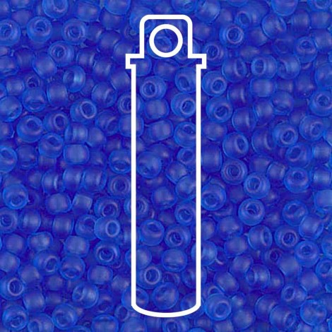 8/0 Miyuki Seed Beads - Matte Transparent Sapphire - 22gm 8/0 Miyuki Seed Beads - Matte Transparent Sapphire - 22gm