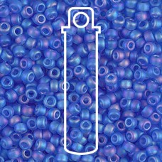 8/0 Miyuki Seed Beads - Matte Transparent Sapphire AB - 22gm