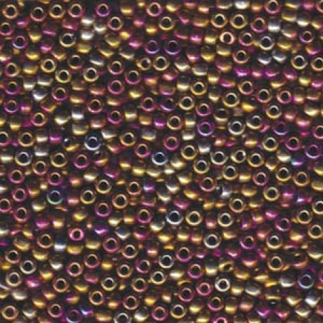 8/0 Miyuki Seed Beads - Metallic Purple Gold Iris - 22gm