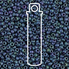 8/0 Miyuki Seed Beads - Matte Metallic Blue Green - 22gm
