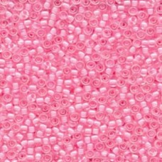 8/0 Miyuki Seed Beads - Pink Lined Crystal - 22gm