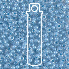 8/0 Miyuki Seed Beads - Sky Blue Lined Crystal - 22gm