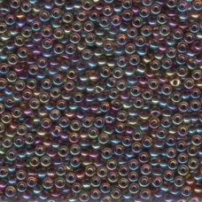 15/0 Miyuki Seed Beads - Root Beer Lined Lt Topaz AB - 12.5gm