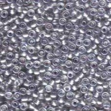 8/0 Miyuki Seed Beads - Sparkling Pewter Lined Crystal - 22gm