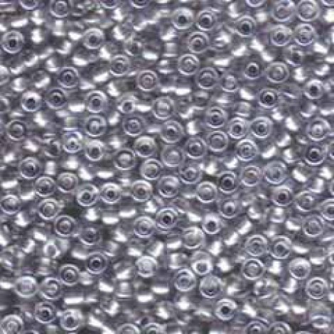 8/0 Miyuki Seed Beads - Sparkling Pewter Lined Crystal - 22gm
