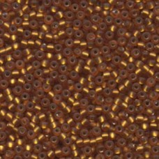 8/0 Miyuki Seed Beads - Silver Lined Transp Topaz Matte - 12.5gm