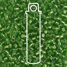 8/0 Miyuki Seed Beads - Silver Lined Lime - 22gm