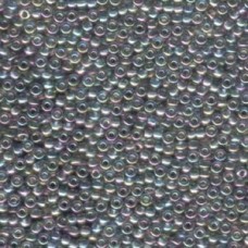 15/0 Miyuki Seed Beads - Transparent Gray Rainbow Iris - 12.5gm