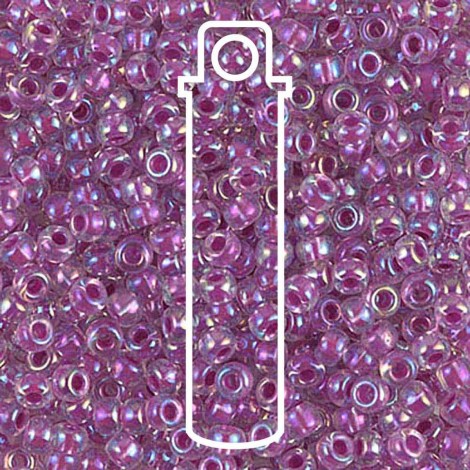 8/0 Miyuki Seed Beads - Lined Magenta AB - 12.5g 8/0 Miyuki Seed Beads - Lined Magenta AB - 12.5g