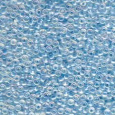 8/0 Miyuki Seed Beads - Glacier Blue Lined Crystal AB