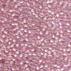 8/0 Miyuki Seed Beads - Pink Lined Crystal AB - 10g